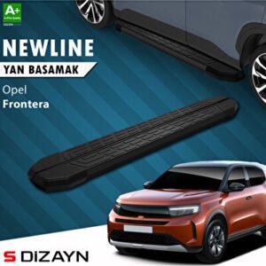 S-Dizayn Opel Frontera NewLine Siyah Araca Özel Yan Basamak 183 cm 2024 ve Üzeri