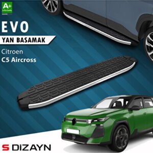 S-Dizayn Citroen C5 Aircross 2 Hybrid Benzinli Evo Krom Araca Özel Yan Basamak 193 cm 2025 ve Üzeri CI-C