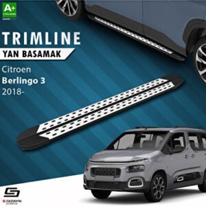 S-Dizayn Citroen Berlingo 3 TrimLine Gri Araca Özel Yan Basamak 202 cm 2018 ve Üzeri