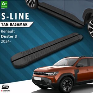 Renault Duster 3 S-Line Siyah Araca Özel Yan Basamak 183 cm 2024 ve Üzeri