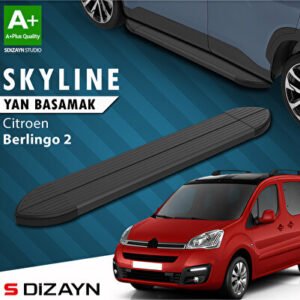 Citroen Berlingo 2 Skyline Siyah Araca Özel Yan Basamak 193 cm 2008-2018