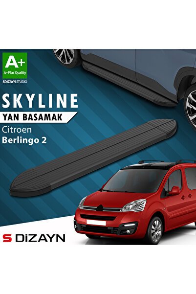 1_org_zoom-519.jpg Citroen Berlingo 2 Skyline Siyah Araca Özel Yan Basamak 193 cm 2008-2018 - Görsel 1