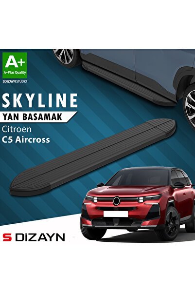 1_org_zoom-527.jpg S-Dizayn Citroen E-C5 Aircross Elektrikli Skyline Siyah Araca Özel Yan Basamak 193 cm 2024 ve Üzeri CI-E - Görsel 1