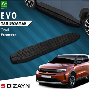 S-Dizayn Opel Frontera Evo Siyah Araca Özel Yan Basamak 183 cm 2024 ve Üzeri