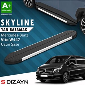 Mercedes Vito W447 Uzun Şase Skyline Alüminyum Araca Özel Yan Basamak 253 cm 2014 ve Üzeri