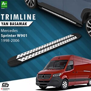 S-Dizayn Mercedes Sprinter W901 Orta Şase TrimLine Gri Araca Özel Yan Basamak 270 cm 1998-2006