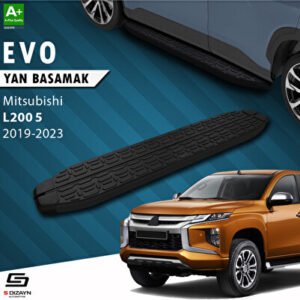Mitsubishi L200 5 Makyajlı Evo Siyah Araca Özel Yan Basamak 203 cm 2019-2023