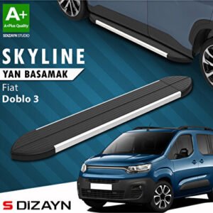 Fiat Doblo 3 Kısa Şase Skyline Alüminyum Araca Özel Yan Basamak 203 cm 2023 ve Üzeri