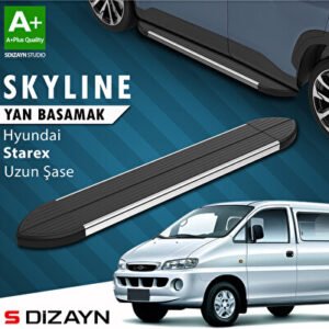 Hyundai H-1 Starex Uzun Şase Skyline Krom Araca Özel Yan Basamak 213 cm 1998-2007