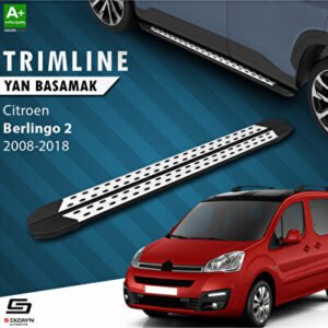 S-Dizayn Citroen Berlingo 2 TrimLine Gri Araca Özel Yan Basamak 196 cm 2008-2018