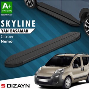 Citroen Nemo Skyline Siyah Araca Özel Yan Basamak 173 cm 2008-2017