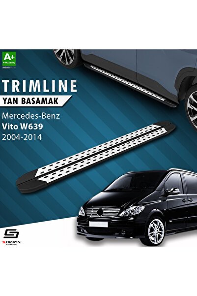 1_org_zoom-619.jpg S-Dizayn Mercedes Vito W639 Kısa Şase Trimline Gri Araca Özel Yan Basamak 238 cm 2004-2014 - Görsel 1