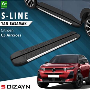S-Dizayn Citroen E-C5 Aircross Elektrikli S-Line Alüminyum Araca Özel Yan Basamak 193 cm 2024 ve Üzeri C
