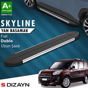 Fiat Doblo 2 Uzun Şase Skyline Krom Araca Özel Yan Basamak 223 cm 2010-2023