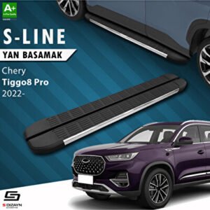 S-Dizayn Chery Tiggo8 Pro S-Line Krom Araca Özel Yan Basamak 183 cm 2022 ve Üzeri