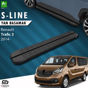 Renault Trafic 3 Kısa Şase S-Line Siyah Araca Özel Yan Basamak 223 cm 2014-2020