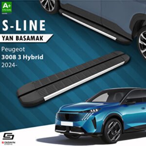 Peugeot 3008 3 Hybrid S-Line Alüminyum Araca Özel Yan Basamak 183 cm 2024 ve Üzeri