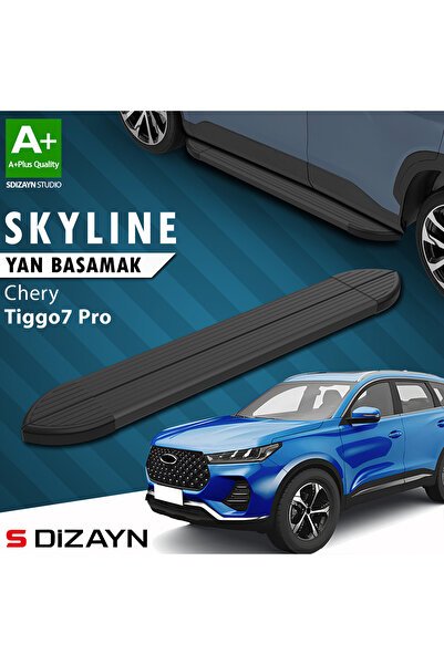 1_org_zoom-681.jpg S-Dizayn Chery Tiggo7 Pro Skyline Siyah Araca Özel Yan Basamak 183 cm 2022 ve Üzeri - Görsel 1