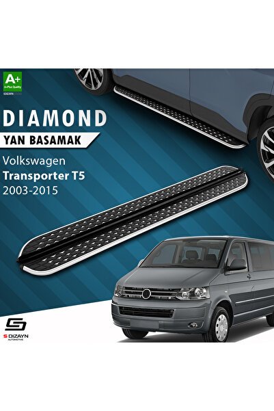 1_org_zoom-715.jpg S-Dizayn Volkswagen Transporter T5 Uzun Şase Diamond Krom Araca Özel Yan Basamak 253 cm 2003-2015 - Görsel 1