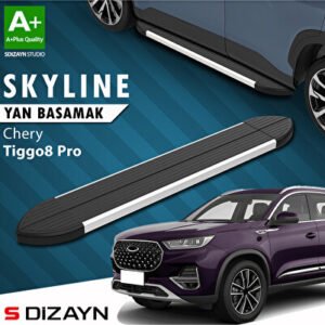 n Chery Tiggo8 Pro Skyline Alüminyum Araca Özel Yan Basamak 183 cm 2022 ve Üzeri