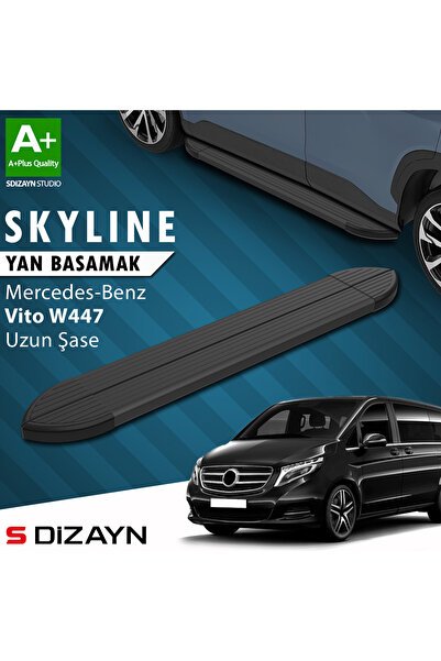 1_org_zoom-749.jpg Mercedes Vito W447 Uzun Şase Skyline Siyah Araca Özel Yan Basamak 253 cm 2014 ve Üzeri - Görsel 1
