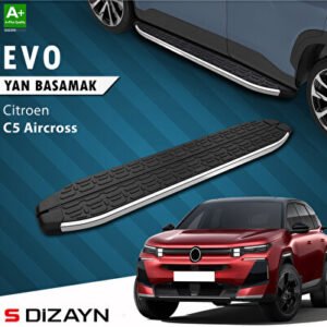 S-Dizayn Citroen E-C5 Aircross Elektrikli Evo Krom Araca Özel Yan Basamak 193 cm 2024 ve Üzeri