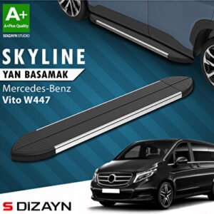 Mercedes Vito W447 Kısa Şase Skyline Krom Araca Özel Yan Basamak 233 cm 2014 ve Üzeri