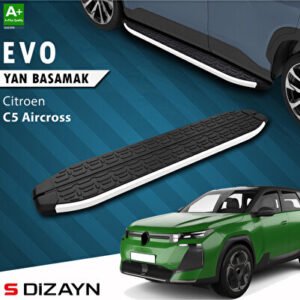 S-Dizayn Citroen C5 Aircross 2 Hybrid Benzinli Evo Alüminyum Araca Özel Yan Basamak 193 cm 2025 ve Üzeri