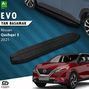 Nissan Qashqai 3 Evo Siyah Araca Özel Yan Basamak 173 cm 2021 ve Üzeri