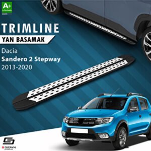 S-Dizayn Dacia Sandero 2 Stepway TrimLine Gri Araca Özel Yan Basamak 183 cm 2013-2020