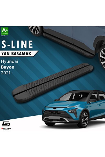 1_org_zoom-820.jpg Hyundai Bayon S-Line Siyah Araca Özel Yan Basamak 173 cm 2021 ve Üzeri - Görsel 1
