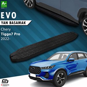 S-Dizayn Chery Tiggo7 Pro Evo Siyah Araca Özel Yan Basamak 183 cm 2022 ve Üzeri