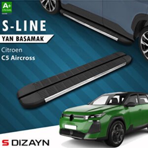 S-Dizayn Citroen C5 Aircross 2 Hybrid Benzinli S-Line Krom Araca Özel Yan Basamak 193 cm 2025 ve Üzeri C