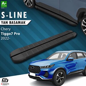 S-Dizayn Chery Tiggo7 Pro S-Line Siyah Araca Özel Yan Basamak 183 cm 2022 ve Üzeri