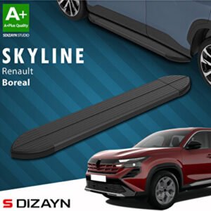 S-Dizayn Renault Boreal Skyline Siyah Araca Özel Yan Basamak 183 cm 2025 ve Üzeri