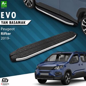 Peugeot Rifter Uzun Şase Evo Krom Araca Özel Yan Basamak 213 cm 2019 ve Üzeri