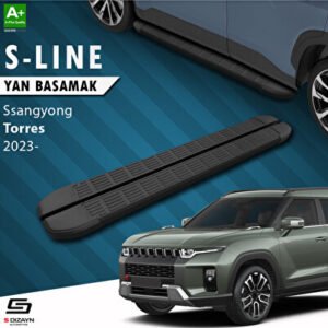 S-Dizayn SsangYong Torres S-Line Siyah Araca Özel Yan Basamak 183 cm 2023 ve Üzeri